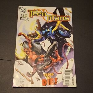 DC Teen Titans Issue 56 Comic with Bold Colors